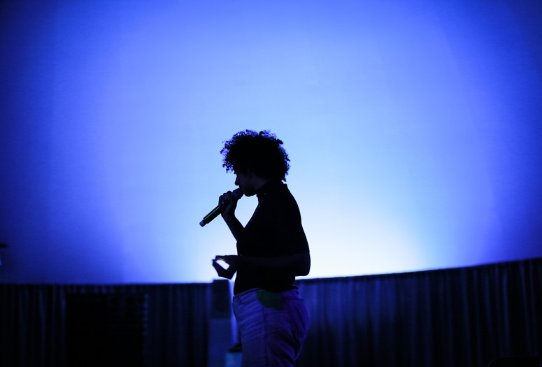Sunday Sessions Commission: Hannah Black, OR LIFE OR on April 9, 2017, presented at MoMA PS1 as part of VW Sunday Sessions 2016-2017. Photo by Charles Roussel.