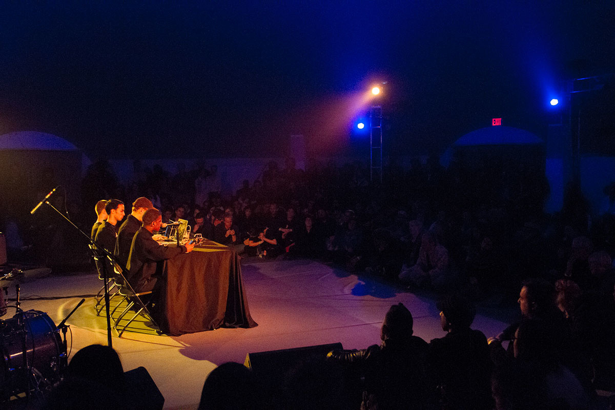 Spittle of the Moon on November 19, 2017, presented at MoMA PS1 as part of VW Sunday Sessions 2017-2018. Photo by Walter Woldarczyk.