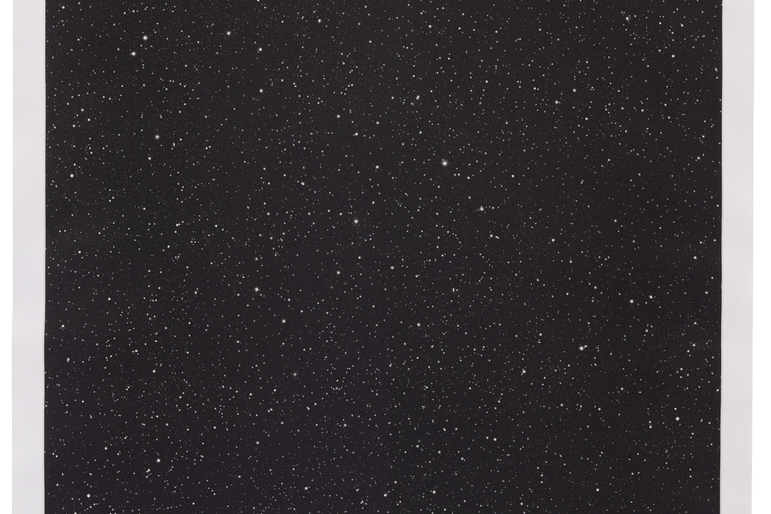 Vija Celmins. Untitled (Large Night Sky). 2016. Mezzotint, plate: 36 5/8 × 33 1/16" (93 × 84 cm); sheet: 41 5/16 × 35 13/16" (105 × 91 cm). Simmelink/Sukimoto Editions, Ventura, California. Gift of Jack Shear. © Vija Celmins, Courtesy Matthew Marks Gallery