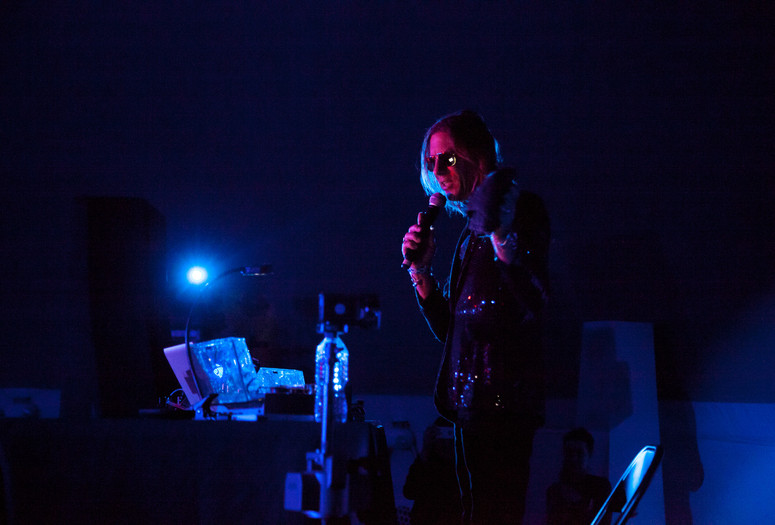 Grouper and William Basinski on March 20, 2016. Presented at MoMA PS1 as part of VW Sunday Sessions 2015-2016. Photograph: Charles Roussel.