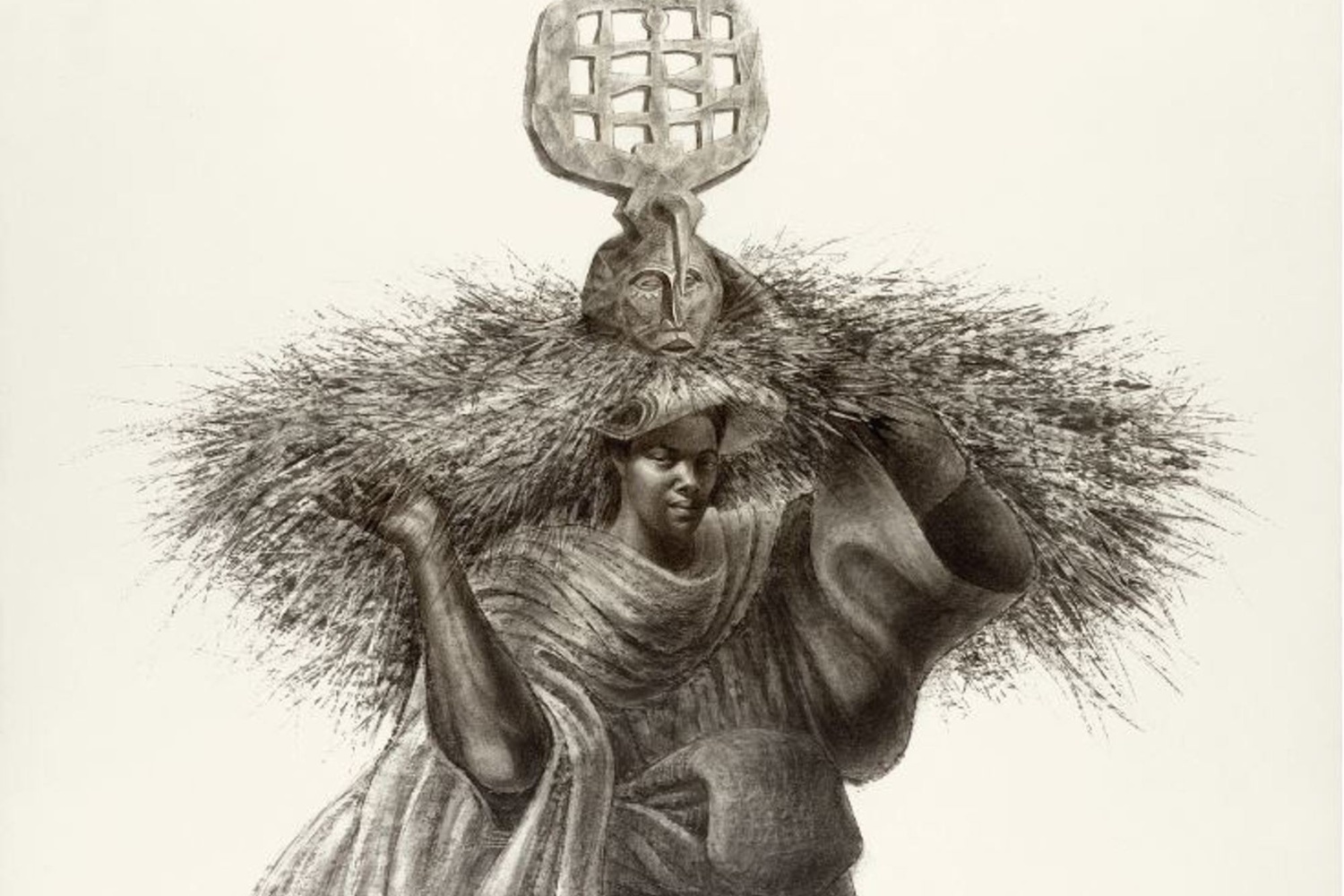 Charles White. J’Accuse #7. 1966. Charcoal on paper, 39 1/4 x 51 1/2" (99.7 × 130.8 cm). Private collection. © The Charles White Archives/Photo courtesy of Michael Rosenfeld Gallery LLC, New York, NY