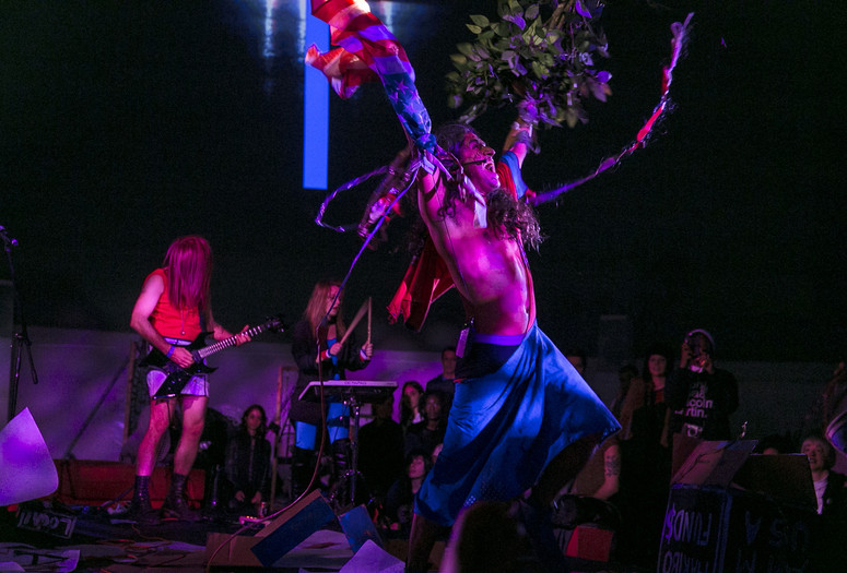 XPRM/E/N/TAL with Raul de Nieves & gage of the boone on January 10, 2016. Presented at MoMA PS1 as part of VW Sunday Sessions 2015-2016. Photograph: Charles Roussel.