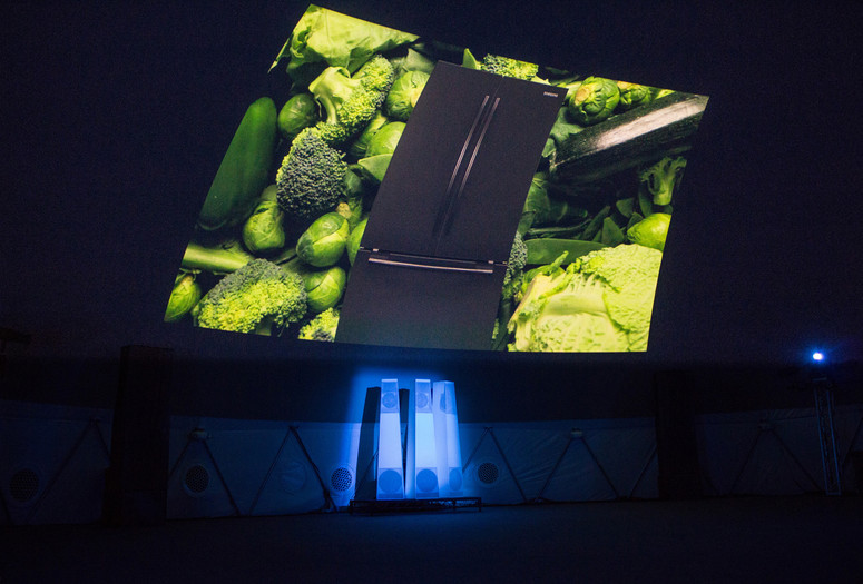 U.S. Premiere of Florian Hecker and Mark Leckey's Hecker Leckey Sound Voice Chimera on November 22, 2015. Presented at MoMA PS1 as part of VW Sunday Sessions 2015-2016. Photograph: Charles Roussel.