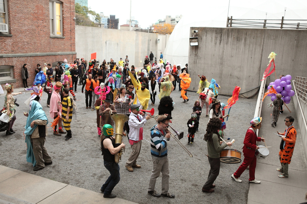 The First Annual Artists’ Halloween Carnival and Parade on October 28, 2012, presented at MoMA PS1 as part of VW Sunday Sessions 2012-2013. Photo by Charles Roussel.