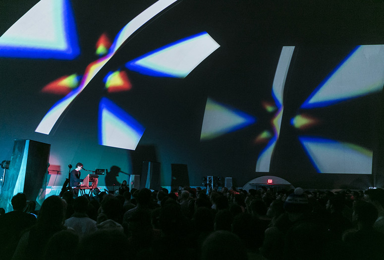 Panda Bear on January 11, 2015. Presented at MoMA PS1 as part of VW Sunday Sessions 2014-2015. Photograph: Charles Roussel.