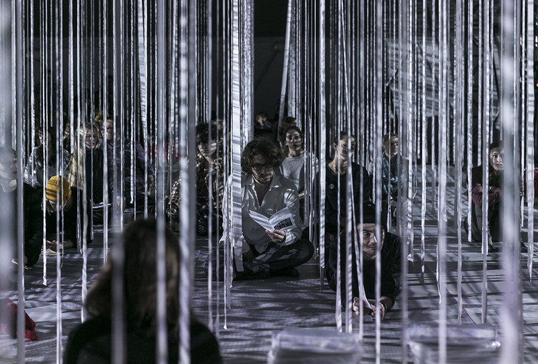 <em>CHOREO_POLITICS</em> with Peggy Phelan, Avital Ronell, and Adham Hafez on January 18, 2015. Presented at MoMA PS1 as part of VW Sunday Sessions 2014-2015. Photograph: Charles Roussel.