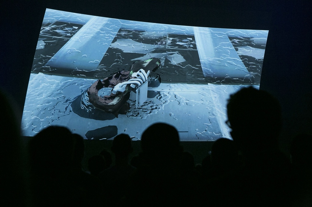 R Plus 6 / Affect Index by Daniel Lopatin & Nate Boyce on November 3, 2013, presented at MoMA PS1 as part of VW Sunday Sessions 2013-2014. Photo by Charles Roussel.