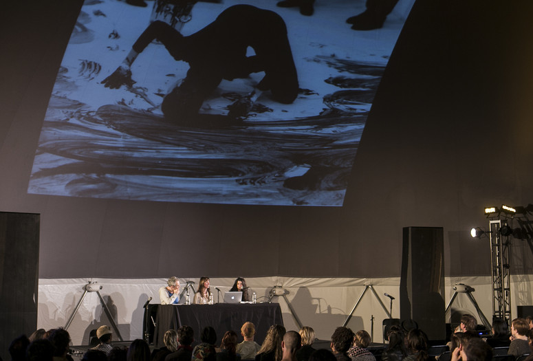 Dancing is Talking, Talking is Dancing, Conversations on Contemporary Choreography on May 4, 2014. Presented at MoMA PS1 as part of VW Sunday Sessions 2013-2014. Photograph: Charles Roussel.