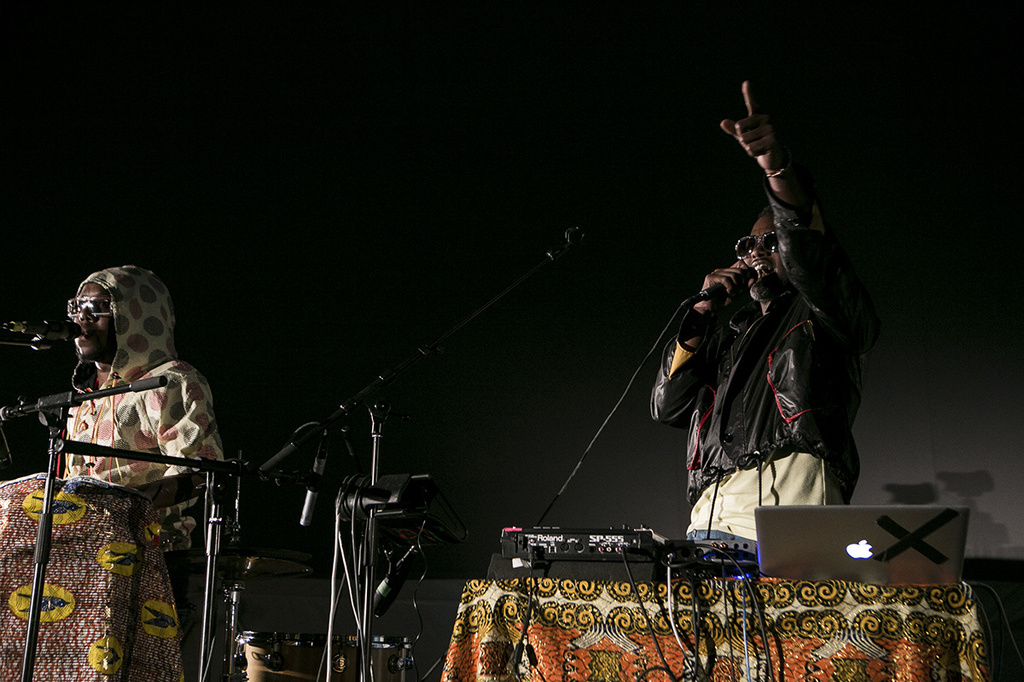 King Britt presents MOONDANCE, A Night in the AfroFuture on April 13, 2014, presented at MoMA PS1 as part of VW Sunday Sessions 2013-2014. Photo by Charles Roussel.