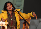 Sunday Sessions with M.I.A. and Mårten Spångberg on November 4, 2012. Presented at MoMA PS1 as part of VW Sunday Sessions 2012-2013. Photograph: Charles Roussel.