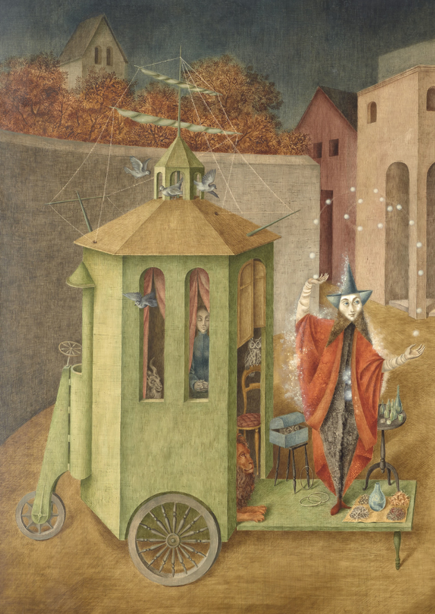 Remedios Varo. The Juggler (The Magician) (detail). 1956.