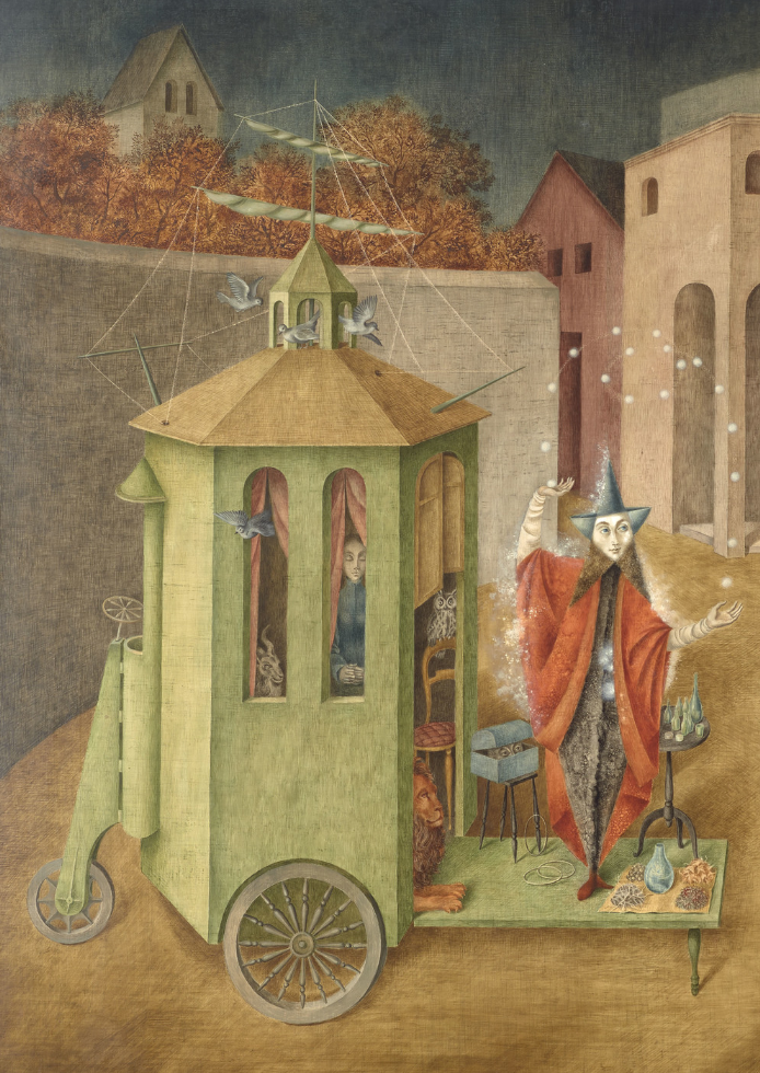 Remedios Varo. The Juggler (The Magician) (detail). 1956.
