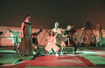 Tobias Madison and Matthew Lutz-Kinoy, Rotting Wood, the Dripping Word: Shūji Terayama’s Kegawa no Marii on April 24, 2016, presented at MoMA PS1 as part of VW Sunday Sessions 2015-2016. Photo by Charles Roussel.