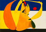 Joan Miró. Bather. 1932. Oil and pencil on wood, 14 1/2 x 18&#34; (36.8 x 45.7 cm). Gift of Celeste and Armand P. Bartos. © 2019 Successió Miró/Artists Rights Society (ARS), New York/ADAGP, Paris