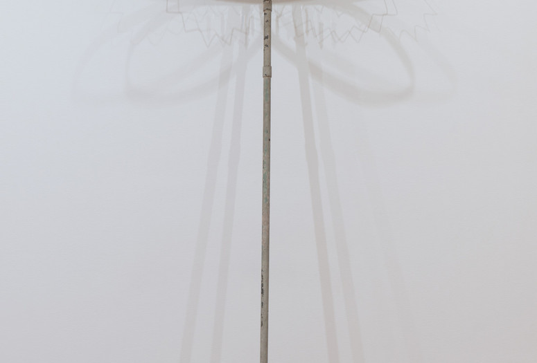 David Hammons. High Falutin&#39;. 1990. Metal (some parts painted with oil), oil on wood, chandelier parts, rubber, velvet, plastic, and light bulbs, 13&#39; 2&#34; x 48&#34; x 30 1/2&#34; (396 x 122 x 77.5 cm). Robert and Meryl Meltzer Fund and purchase. © 2019 David Hammons