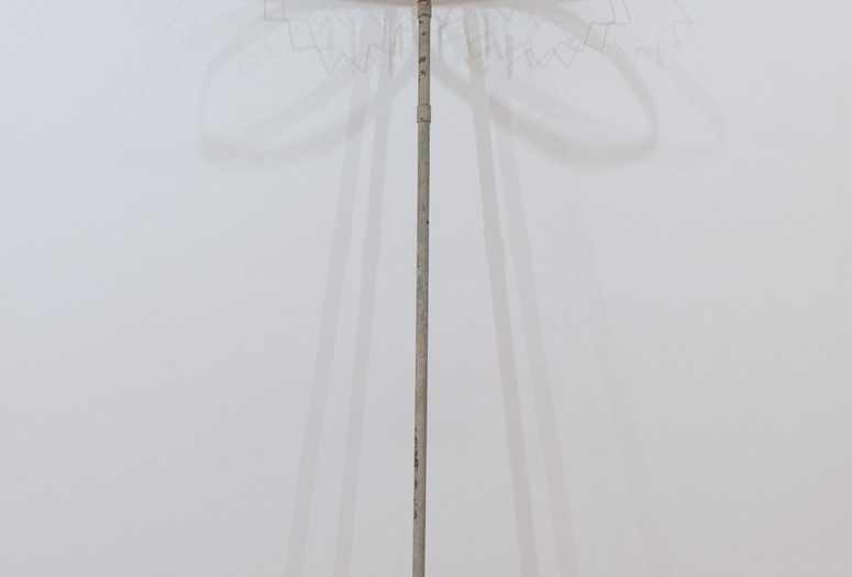 David Hammons. High Falutin'. 1990. Metal (some parts painted with oil), oil on wood, chandelier parts, rubber, velvet, plastic, and light bulbs, 13' 2" x 48" x 30 1/2" (396 x 122 x 77.5 cm). Robert and Meryl Meltzer Fund and purchase. © 2019 David Hammons