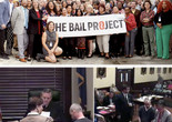Photo Courtesy of The Bail Project; Screengrabs from video show David Jones alongside his public defender, Valetta Browne, in three of his eleven appearances before the Clark County Court in Kentucky. CLARK COUNTY COURT.