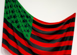 David Hammons. African-American Flag. 1990. Fabric, 56&#34; x 7&#39; 4&#34; (142.2 x 223.5 cm). Gift of The Over Holland Foundation. © 2019 David Hammons