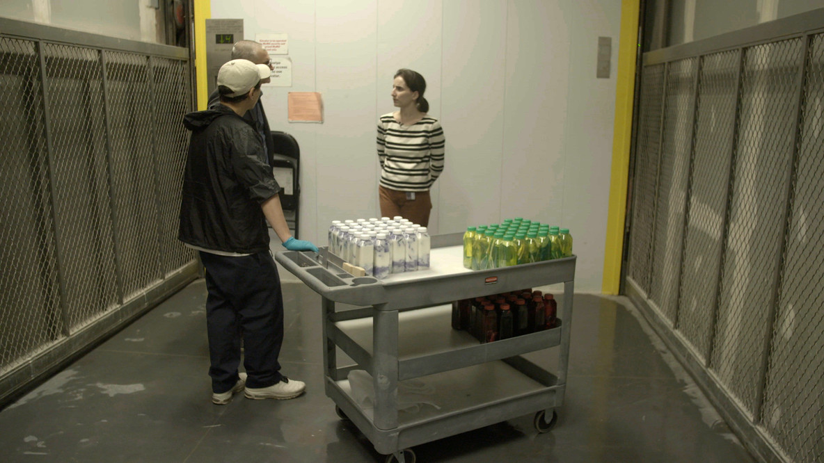 Because proper ventilation and documentation equipment were needed, the drinks were made in the Museum’s conservation lab, then shuttled to the gallery in the freight elevator.