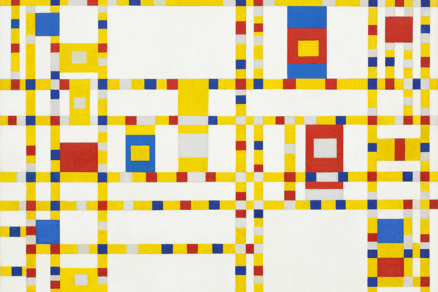 Piet Mondrian. Broadway Boogie Woogie. 1942-43. Oil on canvas, 50 x 50" (127 x 127 cm). Given anonymously