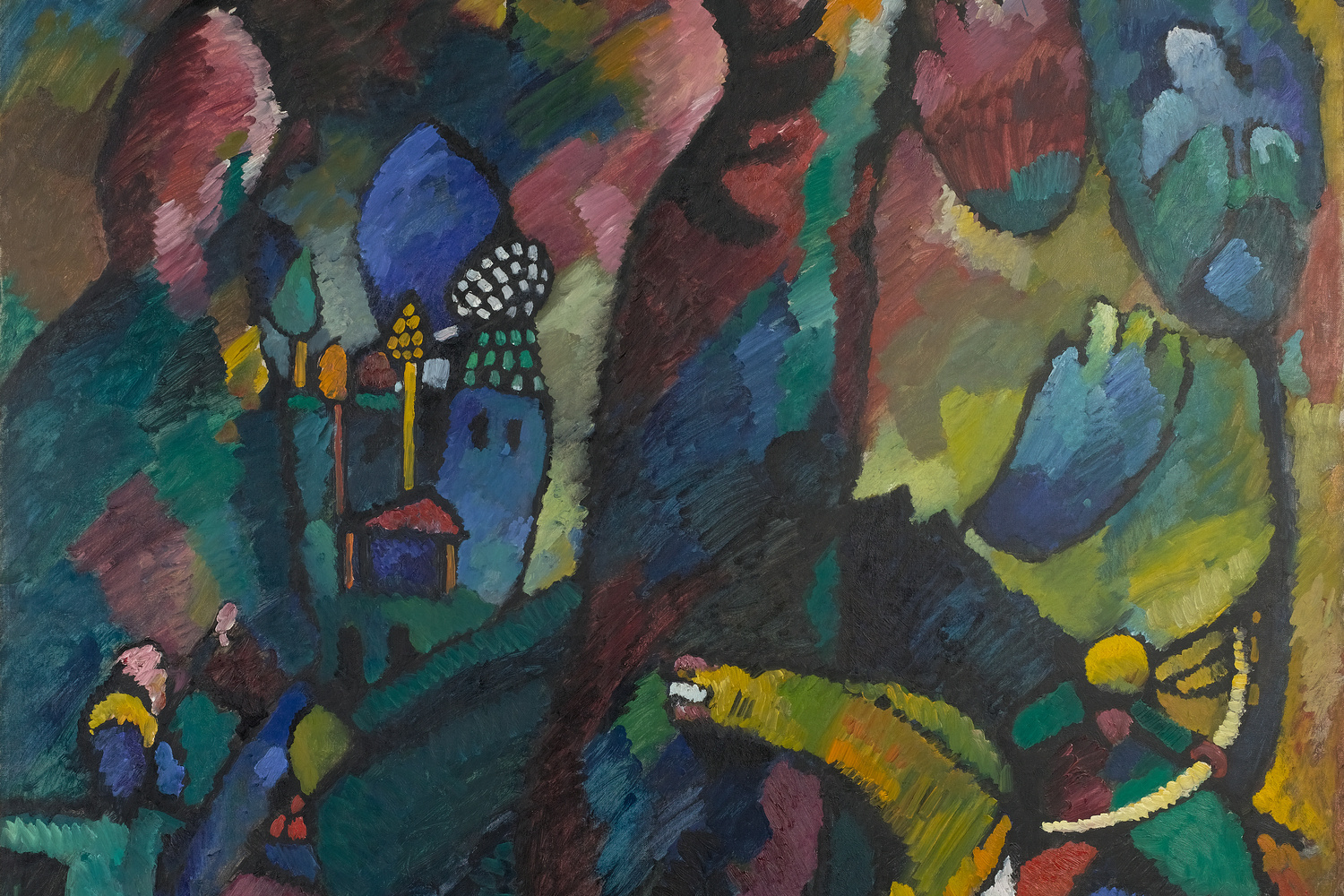 Vasily Kandinsky. Picture with an Archer. 1909. Oil on canvas. 68 7/8 x 57 3/8" (175 x 144.6 cm). Gift and bequest of Louise Reinhardt Smith