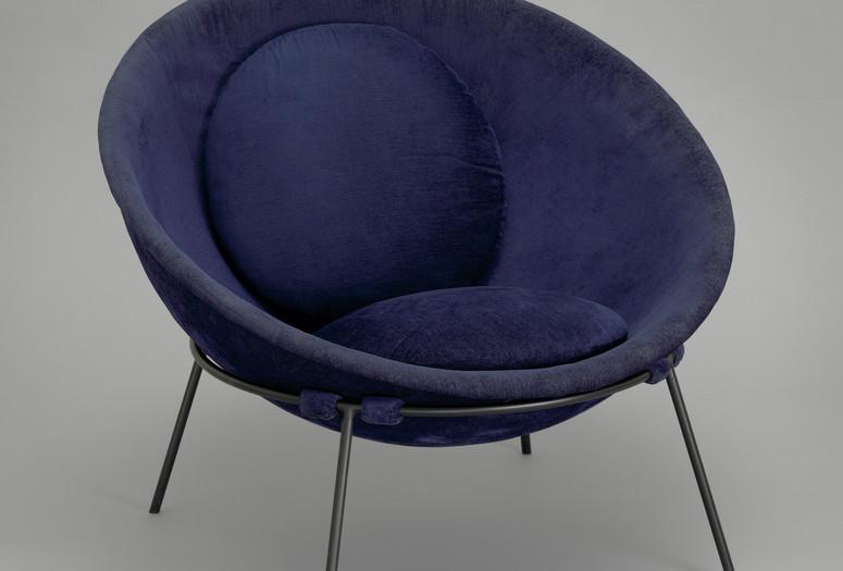 Lina Bo Bardi. Poltrona Bowl chair. 1951. Steel and fabric, 21 5/8 × 33 1/16 × 33 1/16" (55 × 84 × 84 cm). Committee on Architecture and Design Funds