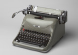 Marcello Nizzoli. Lexikon 80 Manual Typewriter. 1948. Enameled metal housing, 3 1/4 x 11 3/4 x 12 3/4&#34; (8.3 x 29.8 x 32.4 cm). Manufacturer: Ing. C. Olivetti &amp; C. S.p.A., Ivrea, Italy. Gift of Olivetti Corp