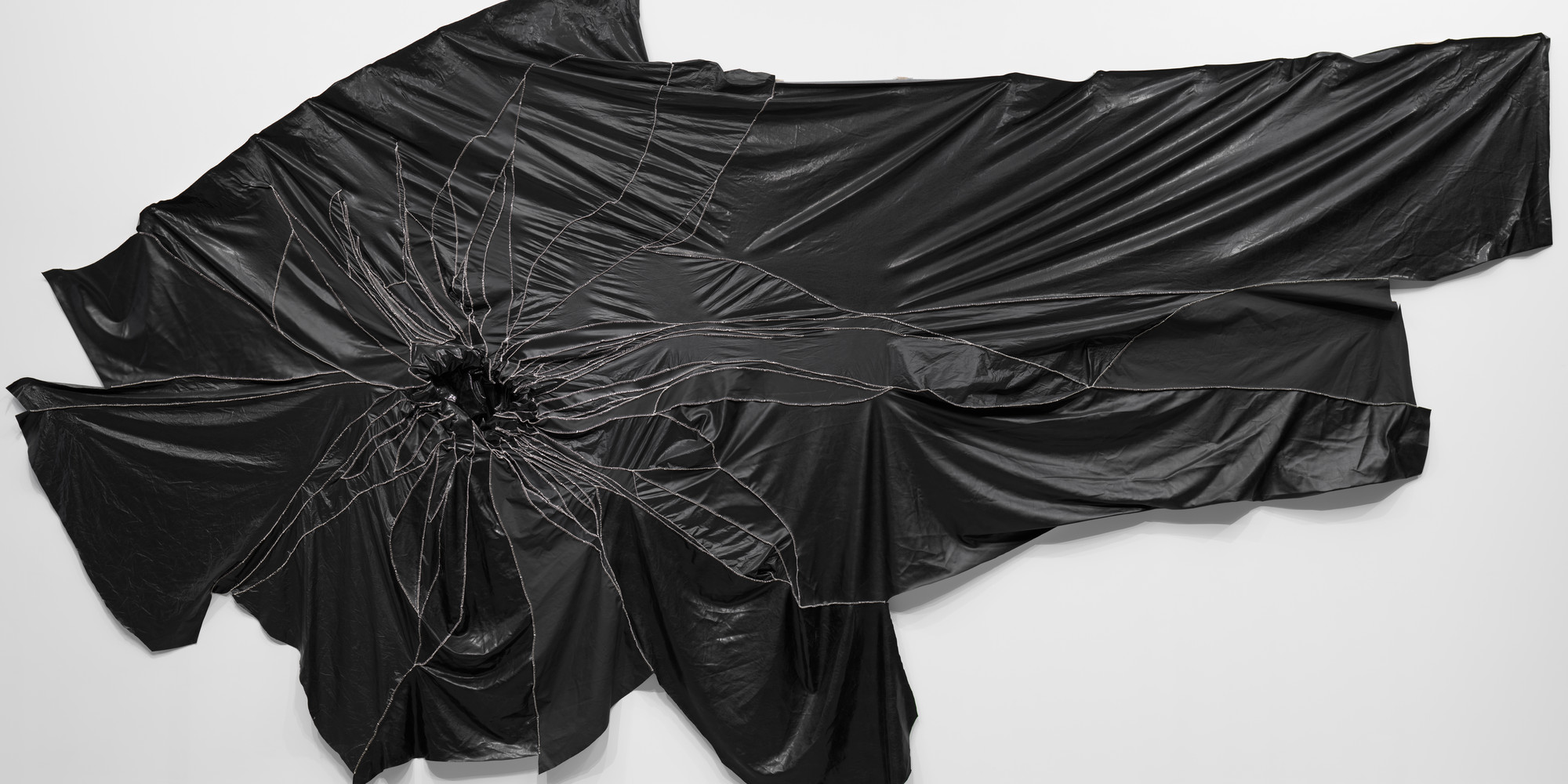 Rodney McMillian. Succulent. 2010. Vinyl and thread, 14' × 27' 6" (426.7 × 838.2 cm). Acquired through the generosity of The Friends of Education of The Museum of Modern Art, and given in memory of W.D.S.B. by his wife (by exchange), and Richard D. Brixey Bequest (by exchange)