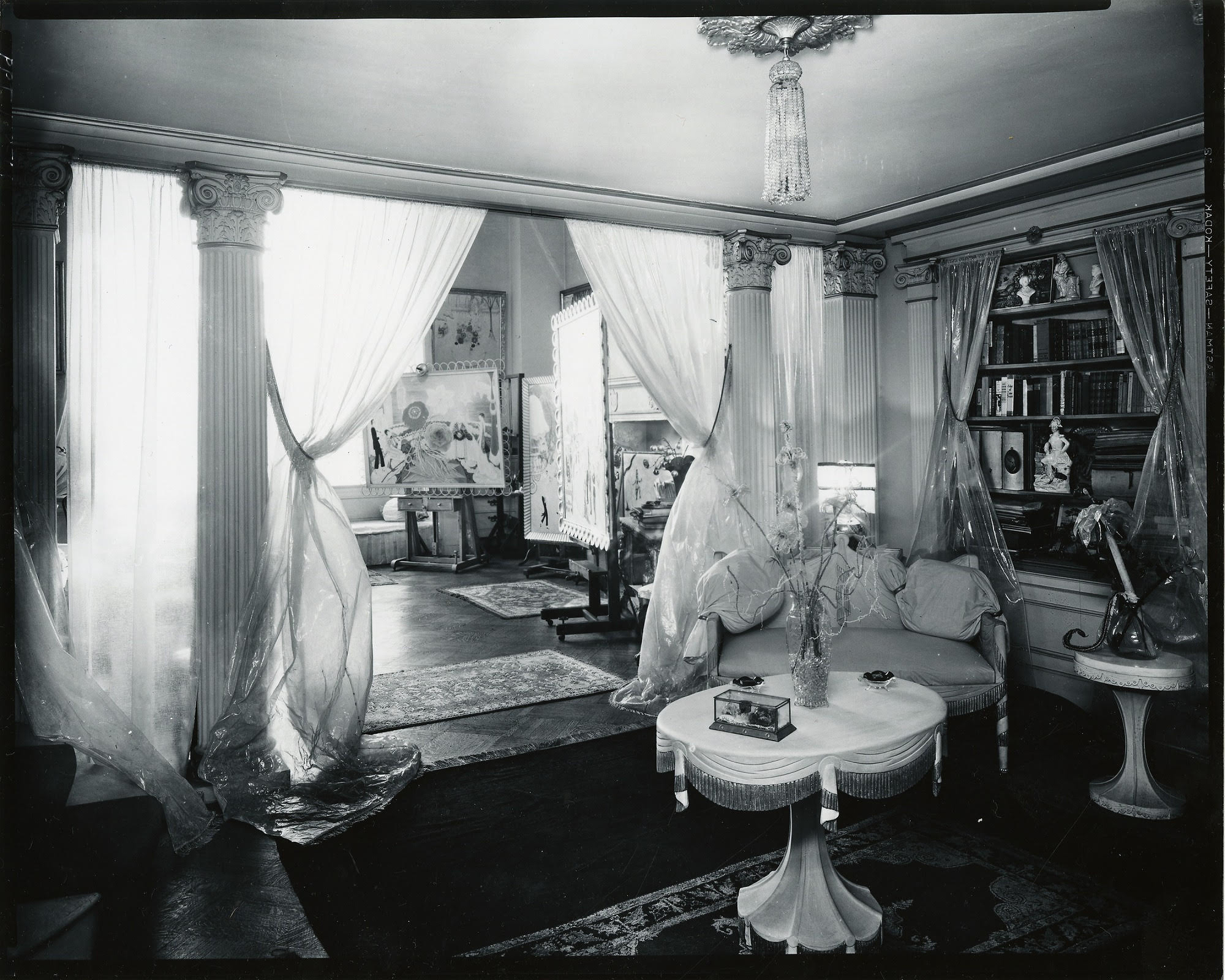 Peter A. Juley & Son. Florine Stettheimer's apartment, with a view of Family Portrait II on the far left. c. 1930s