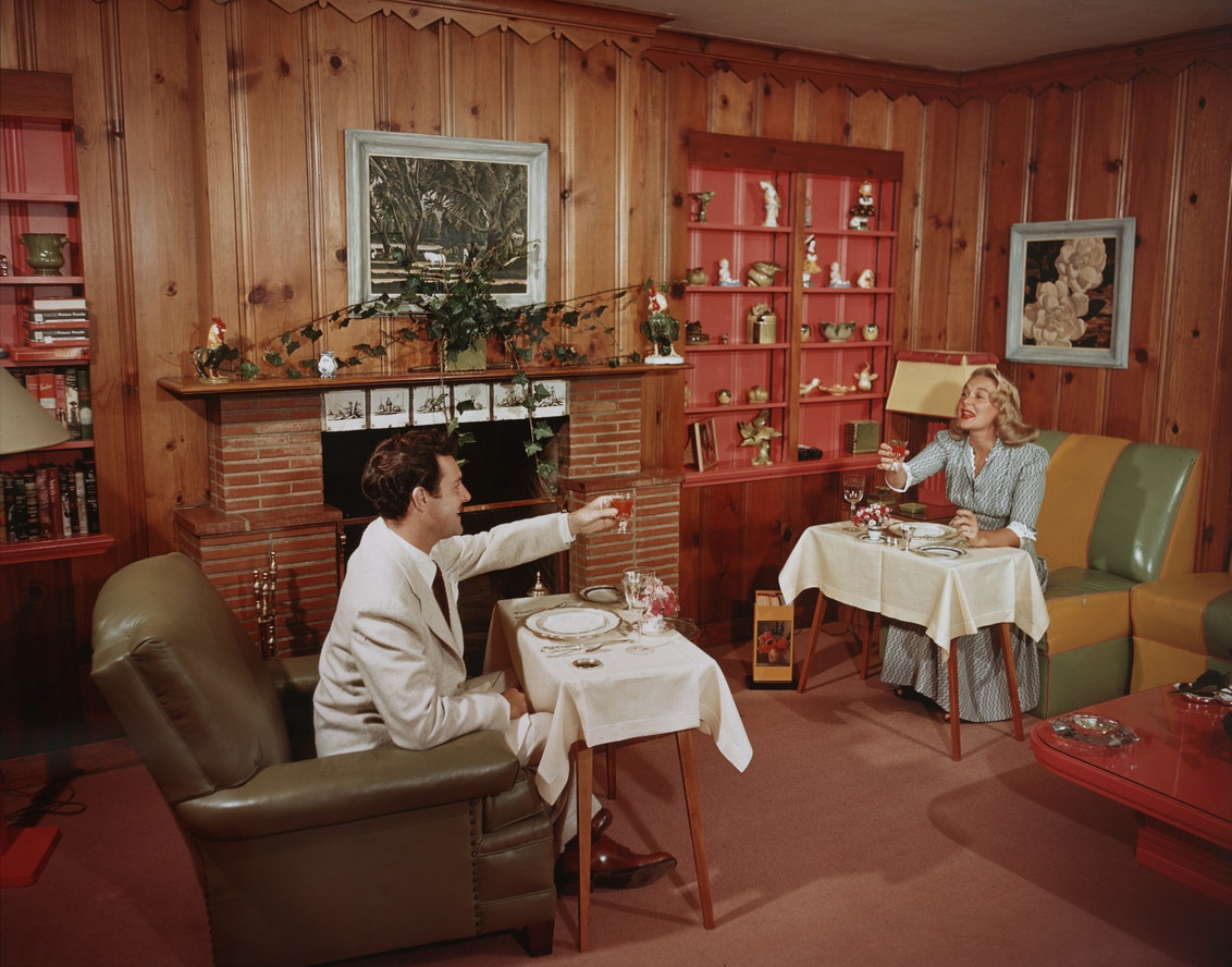 Bob Beerman. Betty Hutton and Husband Ted Briskin at Home. 1948