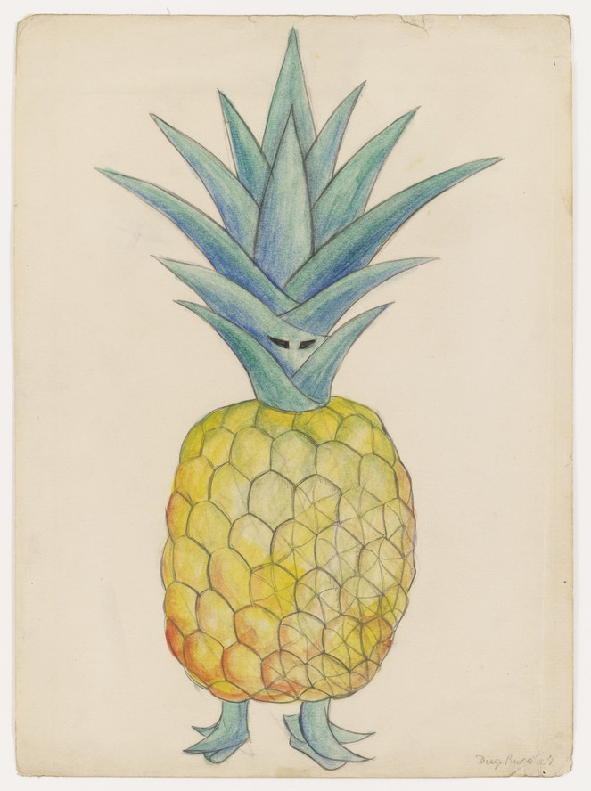 Diego Rivera. Pineapple. Costume design for the ballet H.P. (Horsepower). 1927