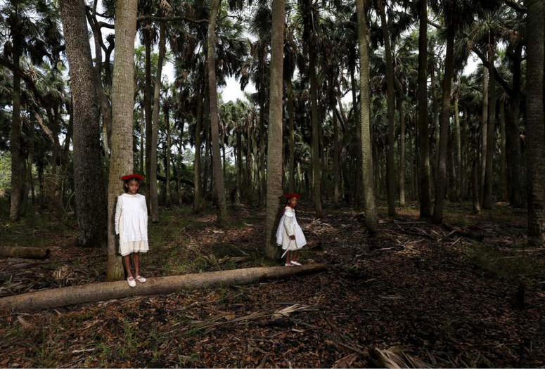 Allison Janae Hamilton. Sisters, Walkulla Country, FL, 2019. Archival pigment print, 24 × 36 in. Courtesy the artist.
