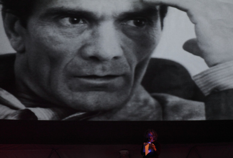 Celebrating Pier Paolo Pasolini with Paul Chan, Ninetto Davoli, Emi Fontana, Barbara Hammer, Alfredo Jaar, Lovett/Codagnone, and Fabio Mauri on December 16, 2012. Presented at MoMA PS1 as part of VW Sunday Sessions 2012-2013. Photograph: Charles Roussel.