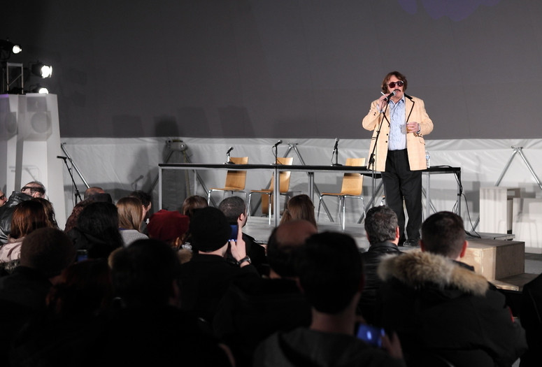 The Andy Kaufman Effect: Comedy in the Expanded Field on February 17, 2013. Presented at MoMA PS1 as part of VW Sunday Sessions 2012-2013. Photograph: Charles Roussel.