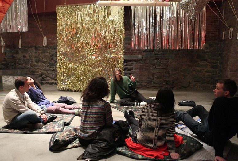 SUNDAY SESSIONS hosted by Nikolaus Hirsch & Markus Miessen in collaboration with PIN-UP magazine. 2013. MoMA PS1. Photograph: Charles Roussel