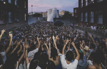 Warm Up on June 28, 2014, presented at MoMA PS1 as part of Warm Up 2014. Photo by Charles Roussel.
