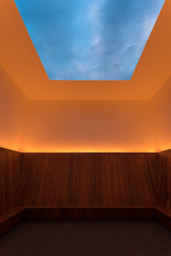 Installation view of James Turrell, Meeting, 1980-86/2016, at MoMA PS1. The Museum of Modern Art, New York. Gift of Mark and Lauren Booth in honor of the 40th anniversary of MoMA PS1. Photograph: Pablo Enrique'