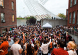 Warm Up on September 10, 2011, presented at MoMA PS1 as part of Warm Up 2011. Photo by Erin Kornfeld.