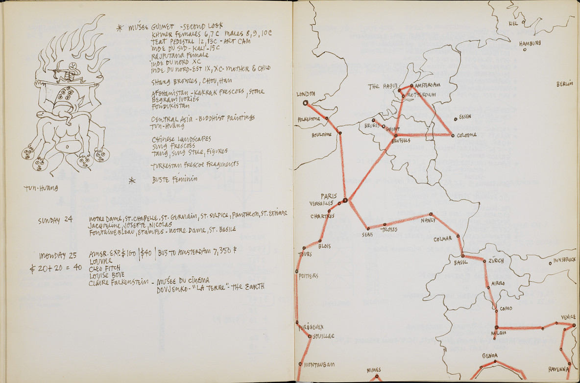 Ad Reinhardt, 1952 travel journal