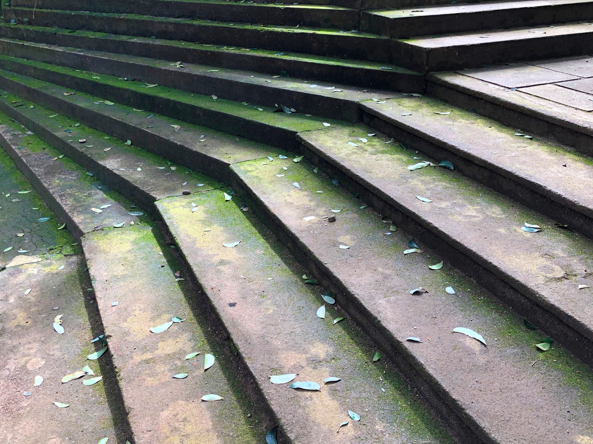 Entrance stairs to the home of Geoffrey Bawa, Lunuganga