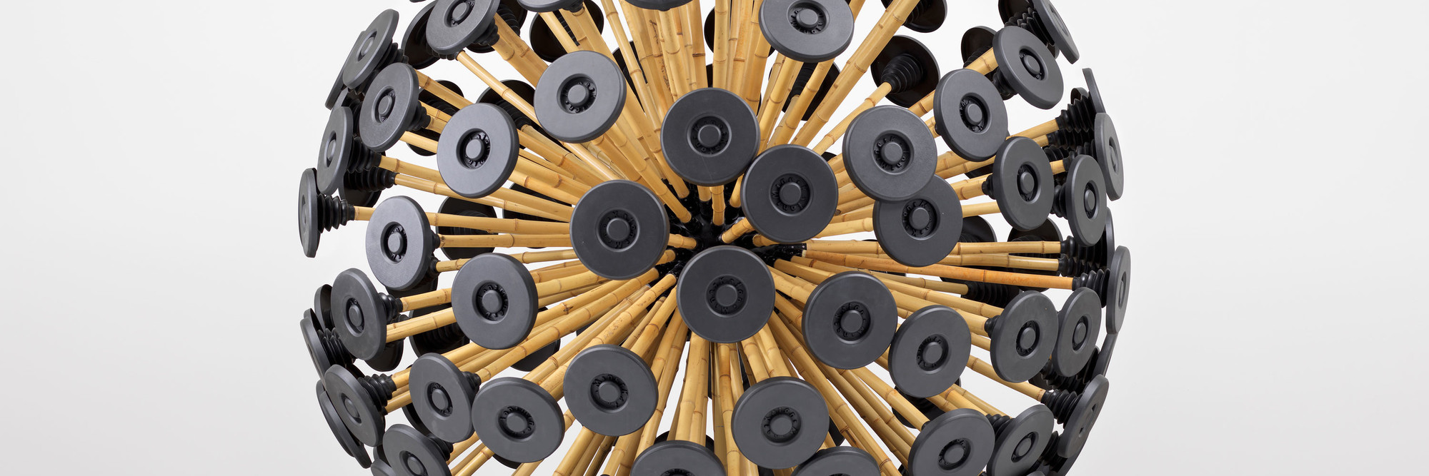 Massoud Hassani. Mine Kafon wind-powered deminer. 2011. Bamboo and biodegradable plastics, 87 × 87 × 87&#34; (221 × 221 × 221 cm). Gift of the Contemporary Arts Council of the Museum of Modern Art