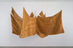 Aurèlia Muñoz. Águila Beige (Brown Eagle). 1977. Macramé with hand-dyed sisal and jute yarn, 72 × 156 × 150&#34; (182.9 × 396.2 × 381 cm). Committee on Architecture and Design Funds. Digital image © 2019 The Museum of Modern Art, New York. Photo: Jonathan Muzikar