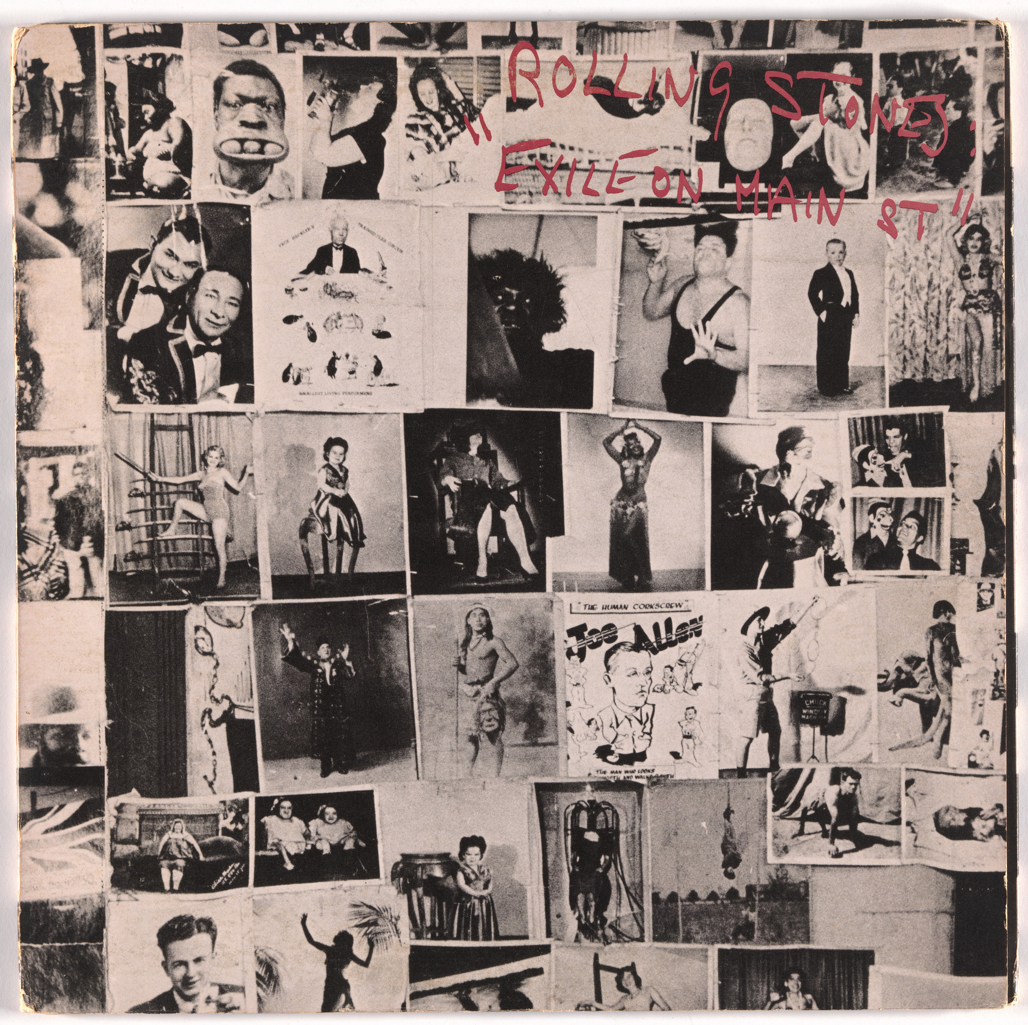 Robert Frank. Album cover for The Rolling Stones, Exile on Main St. 1972.