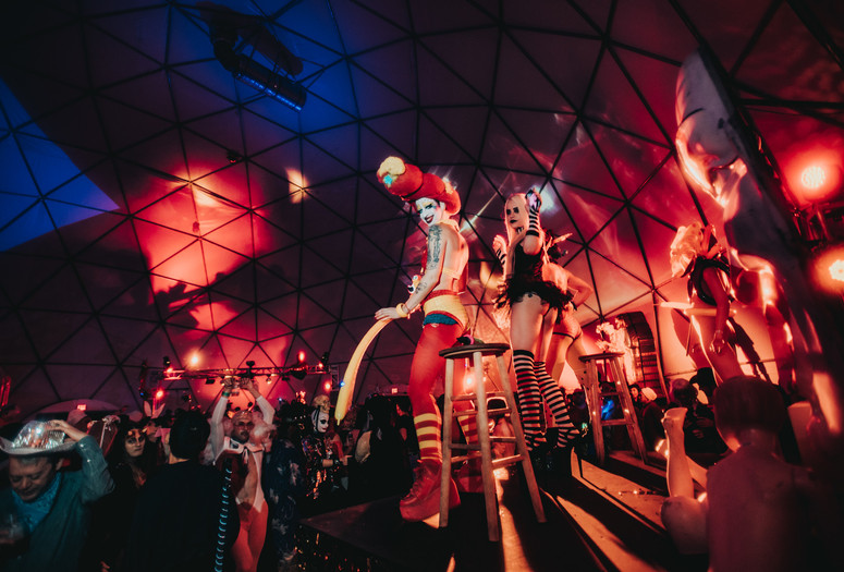 Halloween Ball with Susanne Bartsch: Cirque de Musée on October 27, 2018, presented at MoMA PS1 as part of VW Sunday Sessions 2018-2019. Photo by Ryan Muir