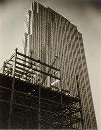 Berenice Abbott. Rockefeller Center. c. 1936. Gelatin silver print, 9 1/2 × 7 1/2&#34; (24.1 × 19 cm). Anonymous gift. © 2019 Estate of Berenice Abbott