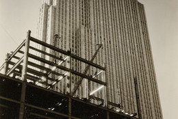 Berenice Abbott. Rockefeller Center. c. 1936. Gelatin silver print, 9 1/2 × 7 1/2&#34; (24.1 × 19 cm). Anonymous gift. © 2019 Estate of Berenice Abbott