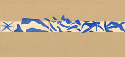 Henri Matisse. The Swimming Pool, Maquette for ceramic (realized 1999 and 2005). 1952. Gouache on paper, cut and pasted, on painted paper, overall 73&#34; × 53&#39; 11&#34; (185.4 × 1643.3 cm). Installed as nine panels in two parts on burlap-covered walls 11&#39; 4&#34; (345.4 cm) high. Frieze installed at a height of 5&#39; 5&#34; (165 cm). Mrs. Bernard F. Gimbel Fund. © 2019 Succession H. Matisse/Artists Rights Society (ARS), New York