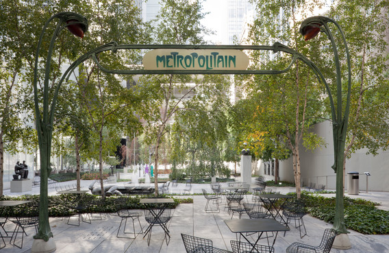 Hector Guimard. Entrance Gate to Paris Subway (Métropolitain) Station, Paris, France. c.1900. Gift of Régie Autonome des Transports Parisiens. Installation view, &#34;Figure in the Garden,&#34; May 20, 2011 - July 17, 2013, Museum of Modern Art, New York. Photo: Thomas Griesel