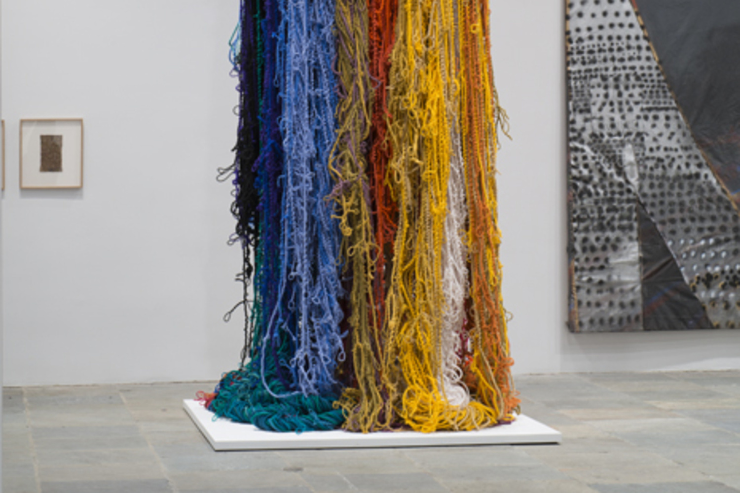 Sheila Hicks. Pillar of Inquiry/Supple Column. 2013–14. Acrylic fiber, 204 × 48 × 48" (variable). Gift of Sheila Hicks, Glen Raven Inc., and Sikkema Jenkins and Co.