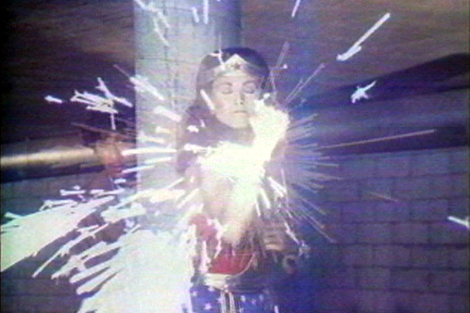 Dara Birnbaum. Technology/Transformation: Wonder Woman. 1978–79. Video (color, sound), 5:50 min. Committee on Media Funds. © 2019 Dara Birnbaum. Courtesy Electronic Arts Intermix (EAI), New York
